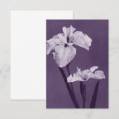 Carte De Remerciements Iris Fine Art (Devant / Derrière)