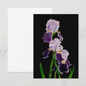 Carte De Remerciements Iris Purple (Devant / Derrière)