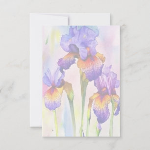 Carte De Remerciements Irises pourpres