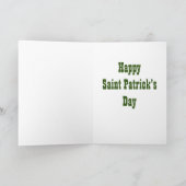 Carte De Remerciements Irish Blessings Dandelion, Blowing Shamrock Card (Intérieur)