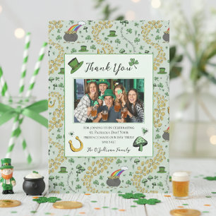 Carte de remerciements irlandais Fun Green