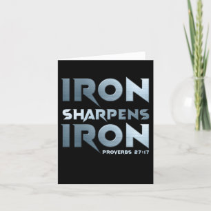 Carte De Remerciements Iron Sharpens Fer - Christian Men & Women Proverbe