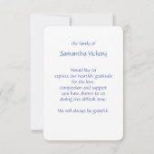 Carte De Remerciements Isaiah 41:10 Écriture funéraire remerciements pers (Dos)