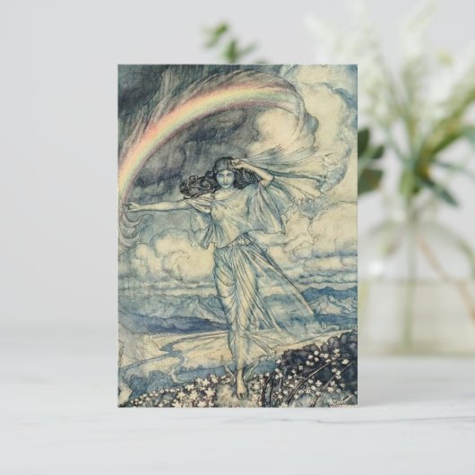 Carte De Remerciements "Isis Rainbow Goddess" par Arthur Rackham (Debout devant)