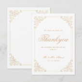 Carte de remerciements islamique musulman blanc Ma (Devant / Derrière)