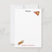 Carte De Remerciements Italian Food Pizza Pasta Tiramisu Pattern (Devant)