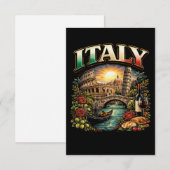 Carte De Remerciements Italie Éternelle (Devant / Derrière)
