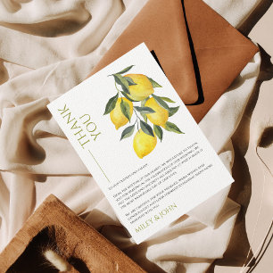 Carte De Remerciements Italie méditerranéenne Grèce Vibrant de citron