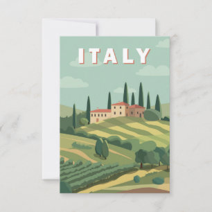 Carte De Remerciements Italie romantique paysage