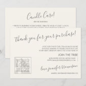 Carte De Remerciements Ivoirienne - Instructions de soins classiques (Devant / Derrière)