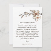 Carte De Remerciements Ivory 3D Magnolia Flower (Dos)