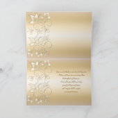 Carte De Remerciements Ivory and Bronze Floral Thank (Intérieur)