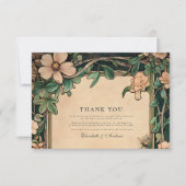 Carte De Remerciements Ivory Bloom Art nouveau Mariage (Devant)