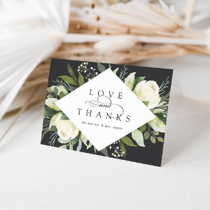 Carte De Remerciements Ivory Bloom Mariage floral aquarelle