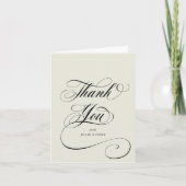 Carte De Remerciements Ivory Elegant Script Graduation Photo+Message (Devant)