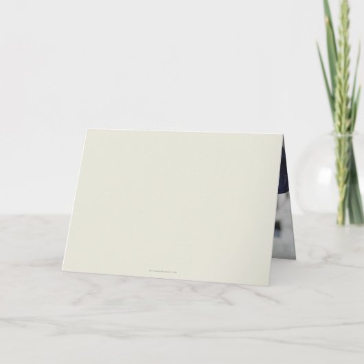 Carte De Remerciements Ivory Elegant Script Graduation Photo + Message (Dos)