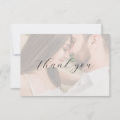 Carte De Remerciements Ivory Floral Photo Wedding (Devant)