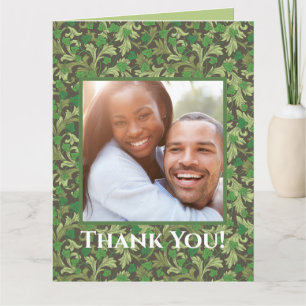 Carte De Remerciements Ivy vert Vintage victorien Cultivant sur Trellis