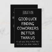 Carte De Remerciements "J’ai beaucoup appris en travaillant avec vous (Devant / Derrière)