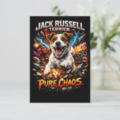 Carte De Remerciements Jack Russell Terrier (Debout devant)