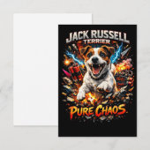 Carte De Remerciements Jack Russell Terrier (Devant / Derrière)