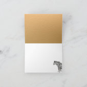 Carte de remerciements Jaguar noir et or (Intérieur)