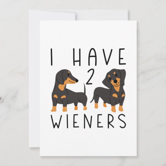 Carte De Remerciements J'Ai 2 Wieners (Devant)