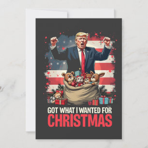 Carte De Remerciements J'Ai Ce Que Je Voulais Pour Noël Trump Père Noël