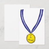 Carte De Remerciements J'ai essayé la médaille (Devant / Derrière)