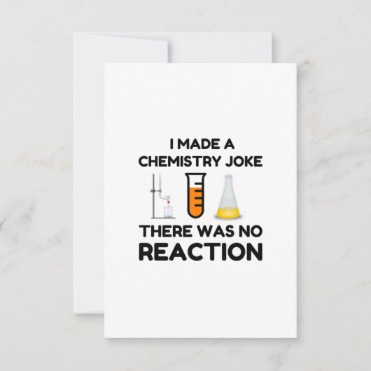 Carte De Remerciements J'Ai Fait Une Blague De Chimie (Devant)