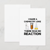 Carte De Remerciements J'Ai Fait Une Blague De Chimie (Devant / Derrière)