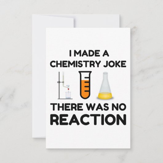 Carte De Remerciements J'Ai Fait Une Blague De Chimie (Devant)