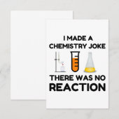 Carte De Remerciements J'Ai Fait Une Blague De Chimie (Devant / Derrière)