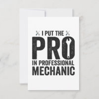 J'ai mis le Pro dans Professional Mechanic Drôle c