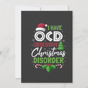 Carte De Remerciements J'Ai Ocd Obsessionnel Noël Désordre Noël Noël Noël