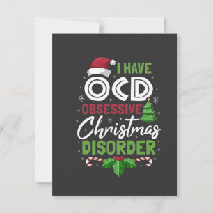 Carte De Remerciements J'Ai Ocd Obsessionnel Noël Désordre Noël Noël Noël