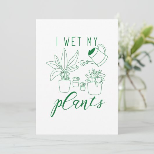 Carte De Remerciements J'ai reçu mes Plantes (Debout devant)