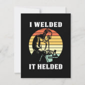 Carte De Remerciements J'Ai Soudé Ça A Aidé (Devant)