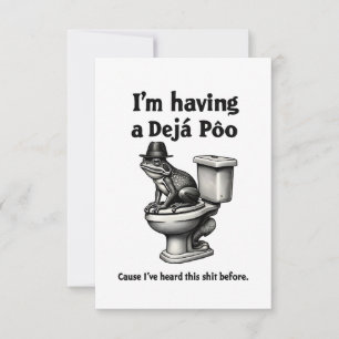 Carte De Remerciements J'ai un Poo de Déjà entendu ça avant la grenouille