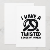 Carte De Remerciements J'Ai Un Sentiment D'Humour Tordu (Devant / Derrière)