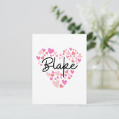 Carte De Remerciements J'aime Blake - coeurs pour Blake (Debout devant)