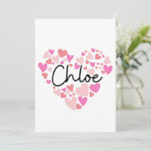 Carte De Remerciements J'aime Chloe (Debout devant)