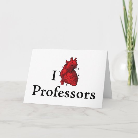 Carte De Remerciements J'aime des professeurs (Devant)