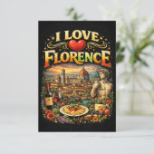 Carte De Remerciements J'aime Florence (Debout devant)