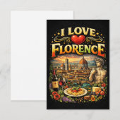 Carte De Remerciements J'aime Florence (Devant / Derrière)