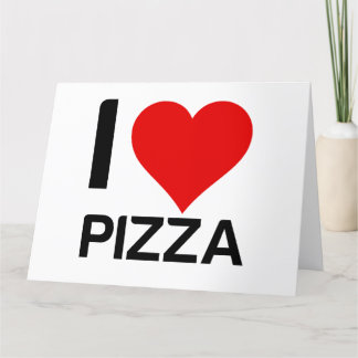 CARTE DE REMERCIEMENTS J'AIME LE COEUR DE PIZZA