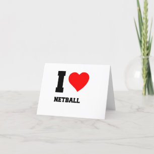 CARTE DE REMERCIEMENTS J'AIME LE NETBALL