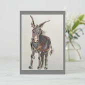 Carte De Remerciements J'aime les ânes (Debout devant)