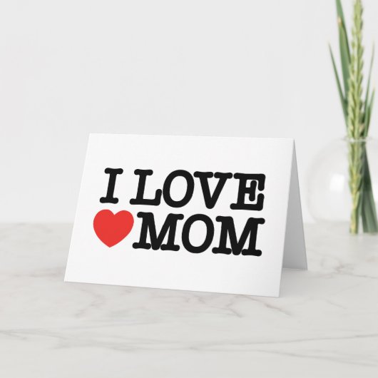 Carte De Remerciements J'aime maman (Devant)