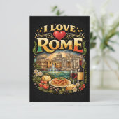 Carte De Remerciements J'aime Rome (Debout devant)